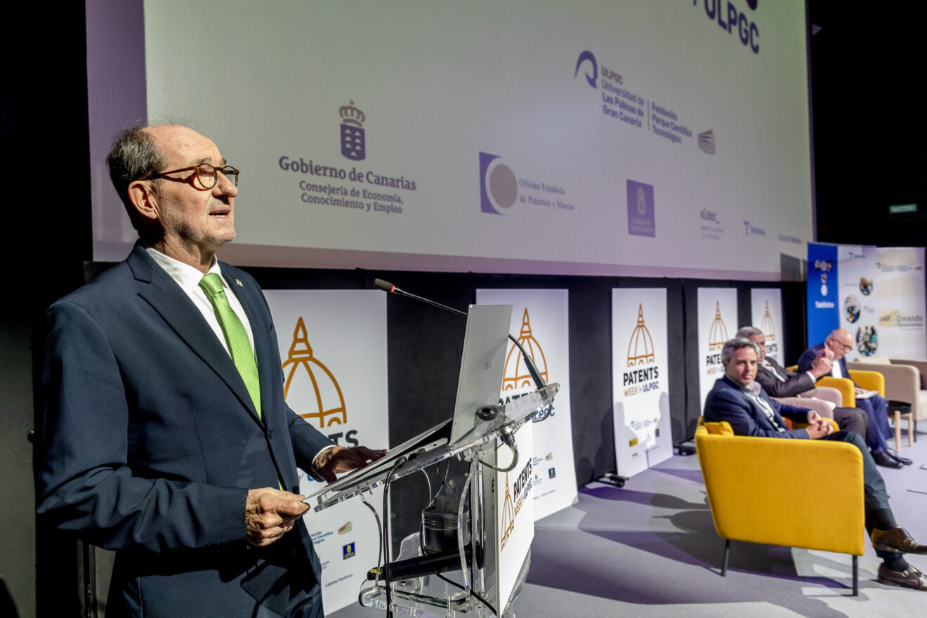 José Carlos Naranjo, vicepresidente del Consejo Social de la ULPGC, durante su intervención en el evento Patents Week 2022